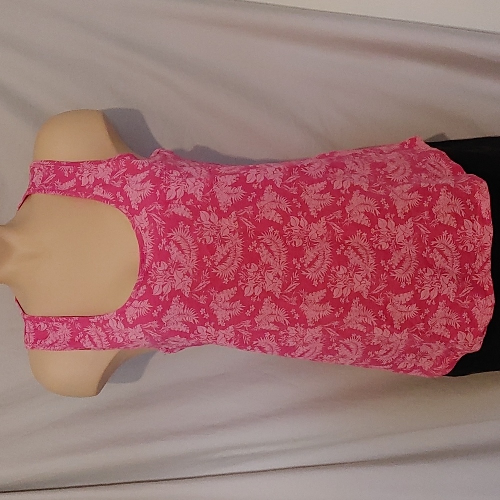 Style and co floral racer back tank top, NEW